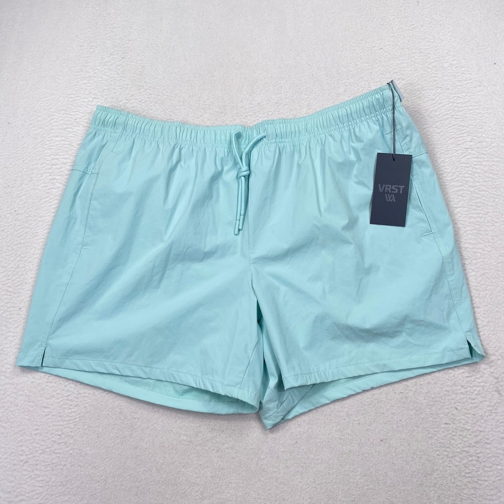 VRST Men's 5" Everyday Shorts Size XXL Blue Relaxed Fit Stretch Zip Pocket